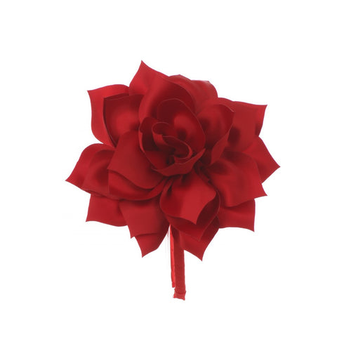Kids Dream Girls Red Satin Flower Headband - SophiasStyle.com